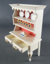 Lundby of Sweden - Vaisselier Bois Blanc Maison de Poupées