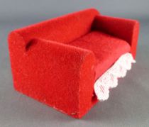 Lundby of Sweden - Velour  Red Sofa Dolls House Furniture