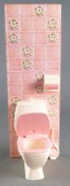 Lundby of Sweden - WC Wall Pink Ceramic Dolls House Furniture
