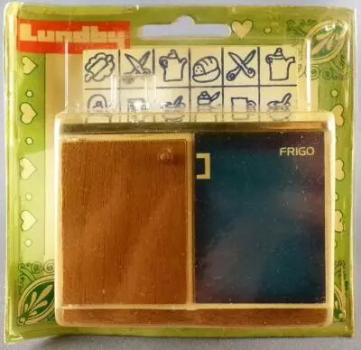 Lundby of Sweden 1502 - Sink Unit Wall White Naive Pattern Tile Mint on Card Dolls House Furniture