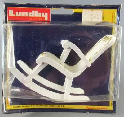 Lundby of Sweden R�f 4327 - Rocking Chair Blanc Maison de Poup�es Neuf Blister