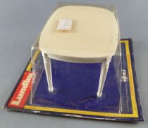 Lundby of Sweden Réf 4361 - Table Blanche Salle à Manger Pieds Droits Maison de Poupées Neuf Blister