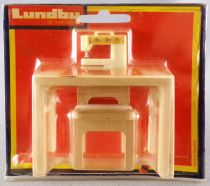 Lundby of Sweden Réf 5181 - Machine à Coudre avec Table de Couture & Chaise Neuf Blister Maison de Poupées