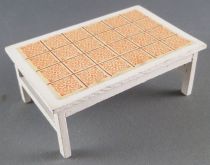 Lundby of Sweden Réf 5218 - Table Basse Blanche Carrelée orange Maison de Poupées