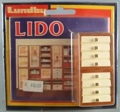 Lundby of Sweden R�f 5352 - 2 Blocs 5 Tiroirs Meuble Modulaire Lido Maison de Poup�es Neuf Blister