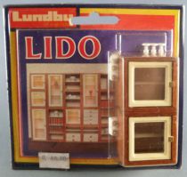 Lundby of Sweden Réf 5353 - 2 Bloc Vitrines Eclairée Meuble Modulaire Lido Maison de Poupées Neuf Blister