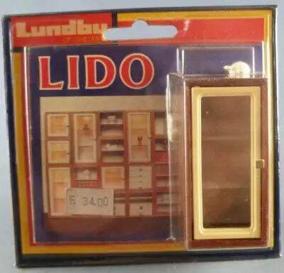 Lundby of Sweden R�f 5354 - Vitrine 3 �tages Eclair�e Meuble Modulaire Lido Maison de Poup�es Neuf Blister