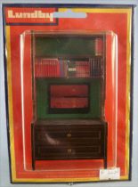 Lundby of Sweden Réf 5385 - Bibliothèque Meuble TV Bois & Livres Maison de Poupées Neuf Blister