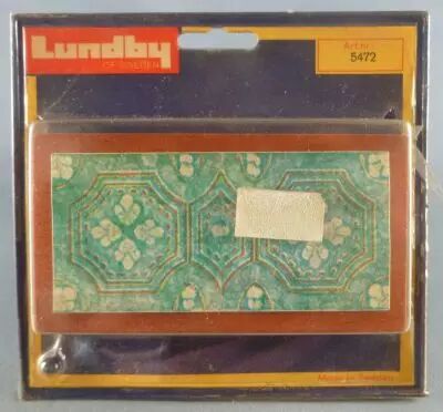 Lundby of Sweden R�f 5472 - Table Basse Bois Carrel�e Bleue Maison de Poup�es Neuf Blister
