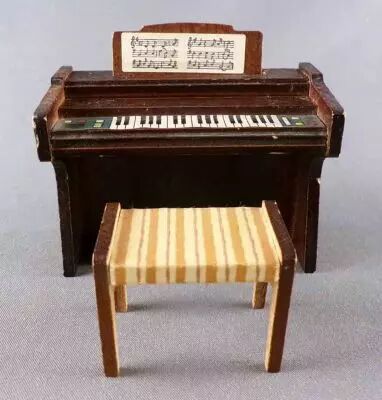 Lundby of Sweden R�f 5498 - Orgue de Salon & Tabouret Maison de Poup�es