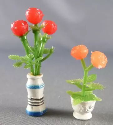 Lundby of Sweden R�f 6605 - 2 Vases avec Fleurs Maison de Poup�es