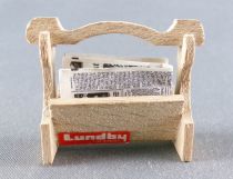 Lundby of Sweden Réf 6855 - Porte -Revues avec Etiquette Lundby Etat Neuf Maison de Poupées