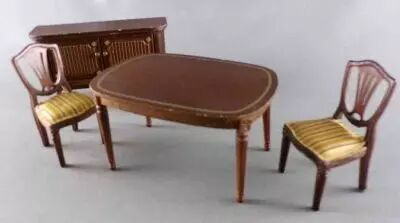 Table de salle à manger ovale en bois massif de sapin Decowood, 180x75cm couleur chêne foncé