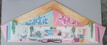 Lundby Petra # 61508 - Play-House - Spare Part Printed Cardboard Attic Child Room Balcony 29 cm Doll