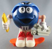 M&M\'s - Mc Donald\'s Removable Figure - Blue on Orange Skateboard