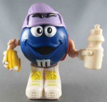 M&M\'s - Mc Donald\'s Removable Figure - Blue with Purple Bonnet