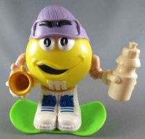 M&M\'s - Mc Donald\'s Removable Figure - Yellow with Purple Bonnet