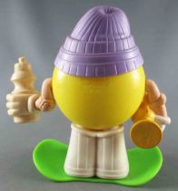 M&M\'s - Mc Donald\'s Removable Figure - Yellow with Purple Bonnet