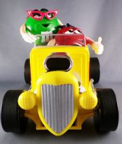 M&M\'s Candy Dispenser - Red & Green in Hot Rod Yellow Roadster Rebel Without a Clue Jalopy Car
