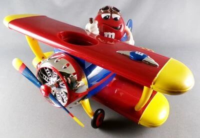 M&M\'s candy dispenser - Red in Bi-Plan Airplane
