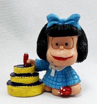 Mafalda - Comics Spain PVC figure - Mafalda with a birthday cake (blue dress)