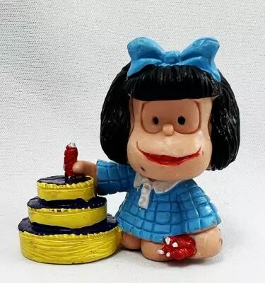 Mafalda - Figurine PVC Comics Spain - Mafalda avec gateau d\'anniversaire (robe bleue)