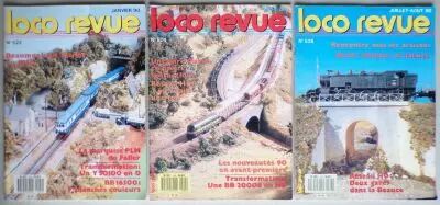 Magazine Loco-Revue 3 Issues Year 1990 #522 #524 #524 Very Good Condition