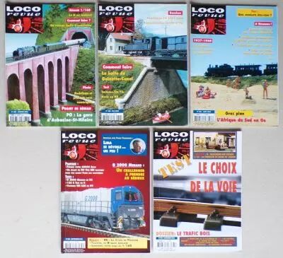 Magazine Loco-Revue 5 Issues Year 2002 # 654 #658 #661 #662 #665 Very Good Condition