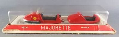 Majorette 352 - Snowmobile Red #4 with Trailer Mint in Box 1:57