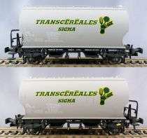 Makette 4603 Ho Sncf 4 Wagons Transcéréales Ctc Ciwc Ermewa Sigma sans Boite