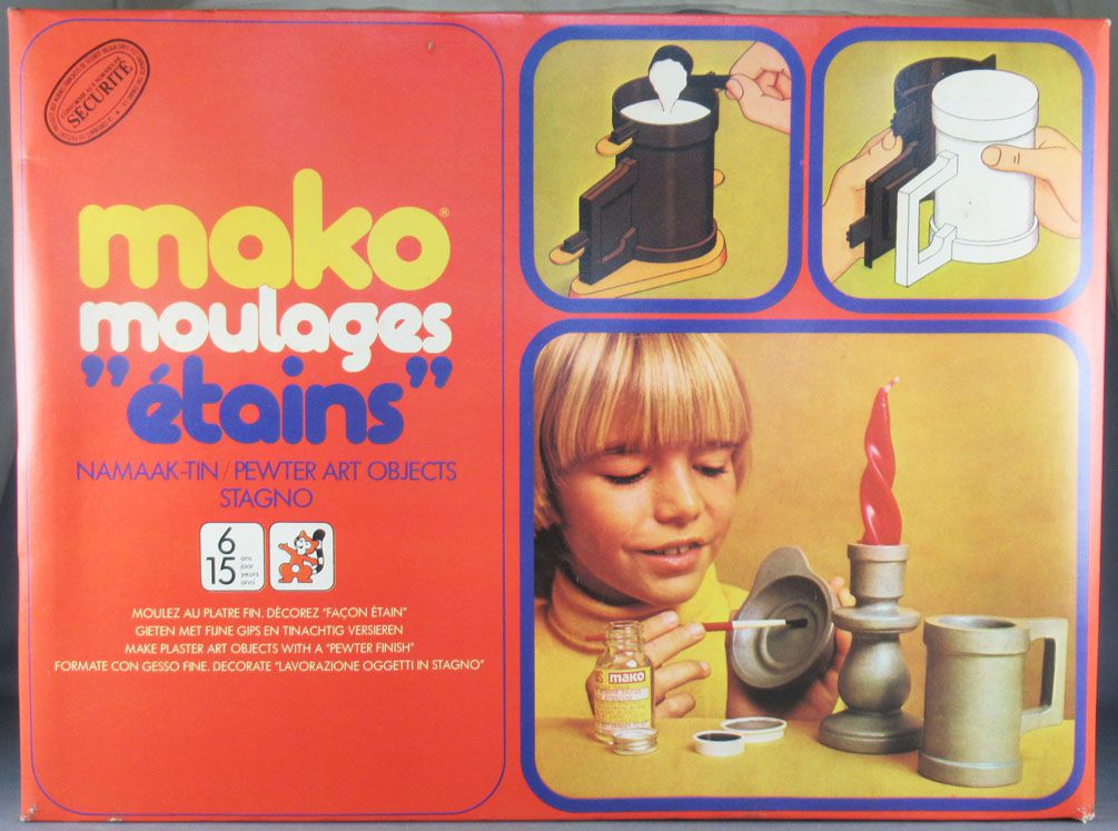 Mako Moulages Etains- Jeu de Moulage - Mako 1977 Réf 1754 Neuf Boite  Cellophanée