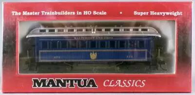 Mantua Classics 719525 Ho Baltimore & Ohio Wooden Passegers Car 1890 Coach 472 Blue Mint in Tricolour Box