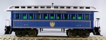 Mantua Classics 719525 Ho Baltimore & Ohio Wooden Passegers Car 1890 Coach 472 Blue Mint in Tricolour Box