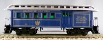 Mantua Classics 720525 Ho Baltimore & Ohio Wooden Passegers Car 1890 Combine 36 Blue Mint in Tricolour Box