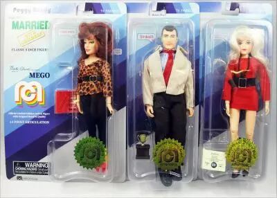 Mari�s deux enfants - Peggy, Al et Kelly Bundy - Poup�es 20cm Mego