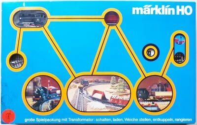 M�rklin 2059 Ho Db 3-Rail Goods Train Set Steam Loco 0-6-0 89006 + 3 Wagons + M Tracks + Transformer