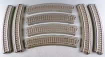 Märklin 24130 Ho C Track 8 x Curved Rail with Ballast R1 = 360 mm Rayon = 30 Degrees 3-Rail