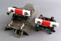 Märklin 24977 7391 Ho C Track 1 x Ballasted Straight Knocker 77,5mm 3 Rails + Clip-on Knocker
