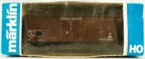  M&auml;rklin 4680 Ho Sncf Covered Wagon Twf 7377436 Dark Brown Near Mint in Box