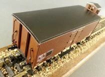  M&auml;rklin 4680 Ho Sncf Covered Wagon Twf 7377436 Dark Brown Near Mint in Box