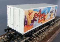 Märklin 48705 Ho Db Flat Wagon 2 Axles Warner Bros Taz Container no Box