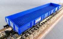 Märklin 48707 Ho Db Flat Wagon Low Sides Bogies with Warner Bros Road Runner Bus no Box