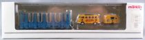 Märklin 48709 Ho Db Stake Wagon Blue 2 Axles & VW Bus with Caravan Mint in ox