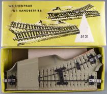 Märklin 5121 Ho Sncf Voie M Paire d\'Aiguillage Manuel Droite + Gauche Neuf Boite 4