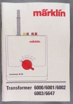 Märklin 6002 Transformer 220V 50/60Hz to AC & DC 52VA 16V Box Manual