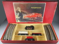 Märklin CM 805/3 Ho Coffret Db Train Marchandises Loco Vapeur 030 3 Wagons Rails 3 Rails Voie M