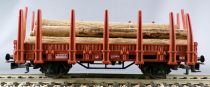 Märklin Ho Db Flat Stake Wagon Kbs Type 21 80 333 2 501-8 with Logs no Box