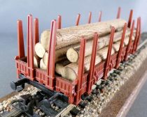 Märklin Ho Db Flat Stake Wagon Kbs Type 21 80 333 2 501-8 with Logs no Box