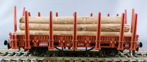 Märklin Ho Db Flat Stake Wagon Kbs Type 21 80 333 2 501-8 with Logs no Box