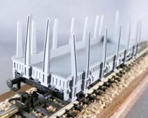 Märklin Ho Sbb Cff Flat Stake Wagon Grey 67589 no Box